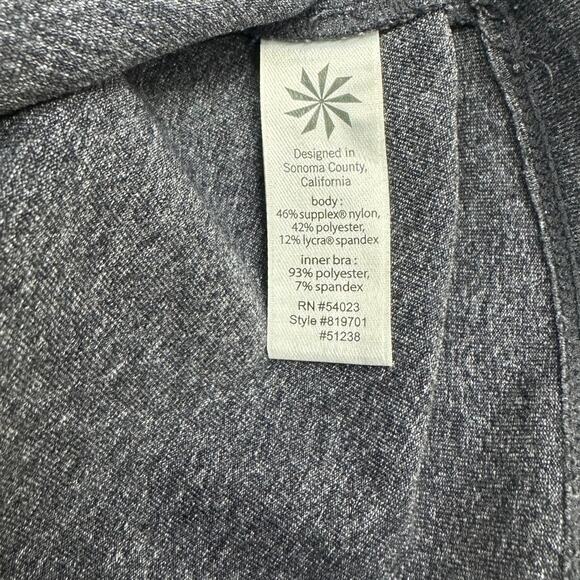 Athleta Equator Racerback Tank Top Heather Gray Shelf Bra  Women's Small - Picture 5 of 6